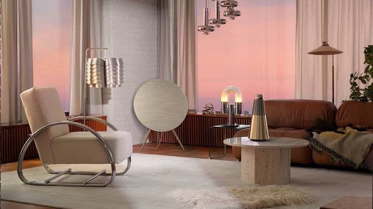 Bang & Olufsen Beosound A9 5th Gen Gold Tone– Luxury Wireless Smart Speaker with 360° Room-Filling Sound, Active Room Compensation & Premium Scandinavian Design