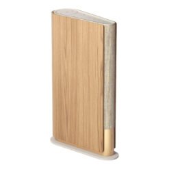 Bang & Olufsen Beosound Emerge Gold Tone Aluminium / Light Oak – Premium Wi-Fi Smart Speaker with Ultra-Slim Design, Room-Filling Sound, AirPlay 2, Chromecast & Multiroom Audio